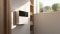 La imagen muestra la unidad interior Vitocal 200-A ie con controlador universal en un moderno cuarto de servicio