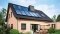 10 módulos fotovoltaicos Vitovolt 300 en el tejado de una casa