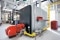 La imagen muestra la caldera de carga máxima Vitoplex 300 de 1950 kW en el centro logístico de Kiesel GmbH.